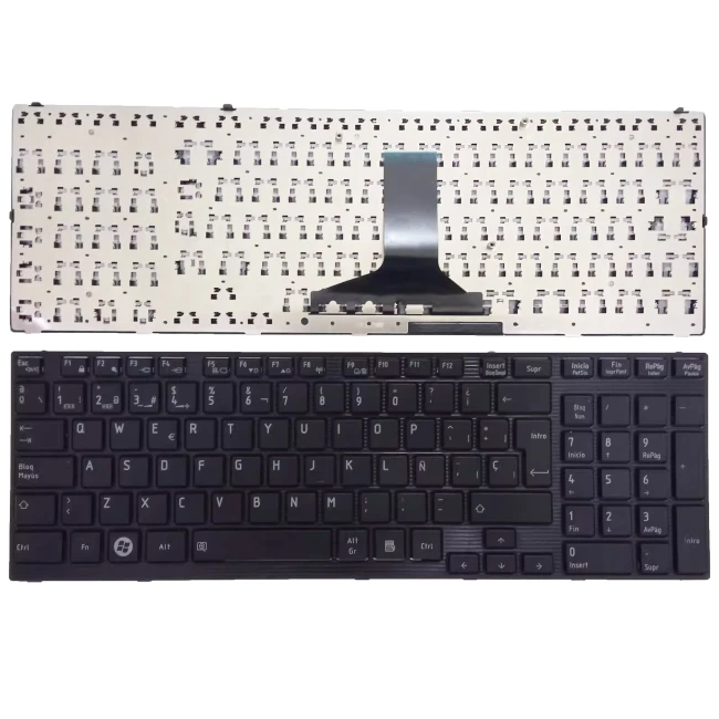 Toshiba Satellite A660 A660D A665 A665D black Spanish SP keyboard - main product image
