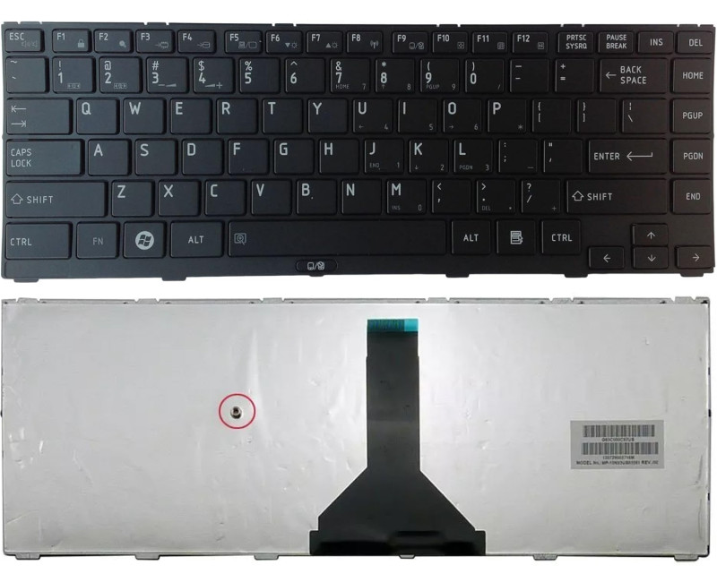 Toshiba Satellite R845, R945, Tecra R840, R940, US keyboard - additional view 