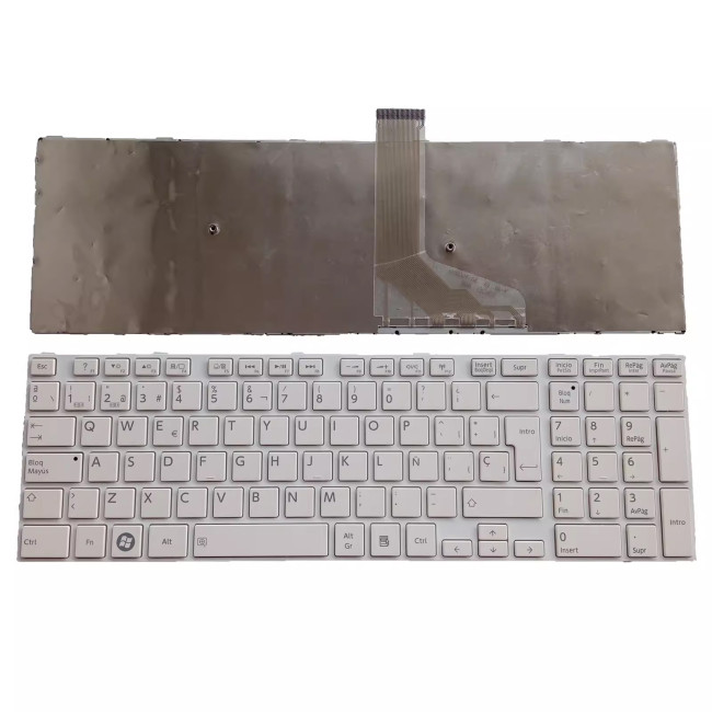 Toshiba Satellite S50 S50-A S50D-A S50t S50t-A white Spanish SP keyboard - main product image