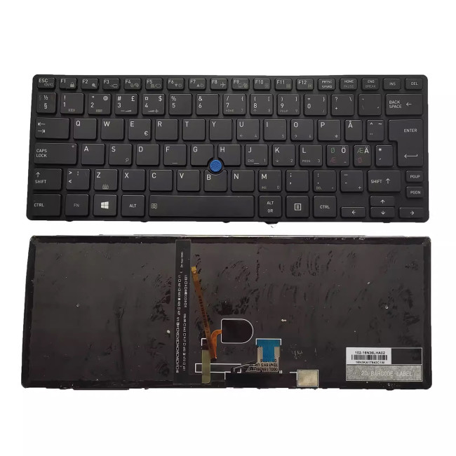 Toshiba Tecra X40-D X40-D-BTO Portege X30-D X30-E backlit Swedish SD keyboard - main product image