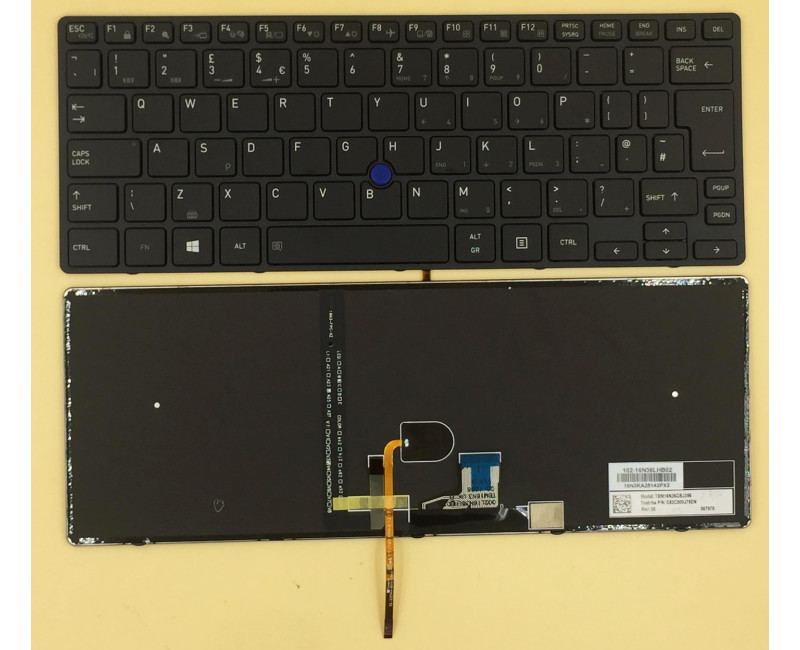 Toshiba Tecra X40-D X40-D-BTO Portege X30-D X30-E backlit UK keyboard