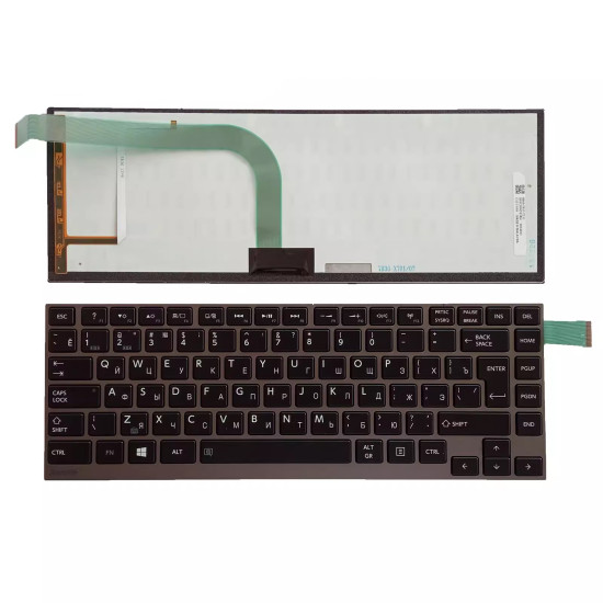 Toshiba W30 W30DT W30T W35 W35DT W35T backlit Russian RU keyboard - main product image