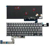 ASUS Zenbook S14 UX5406A UX5406S UM5406G backlit US keyboard gray 4-screw