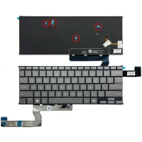 ASUS Zenbook S14 UX5406A UX5406S UM5406G backlit US keyboard gray 4-screw