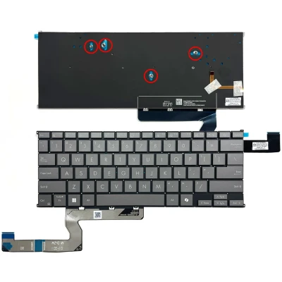 ASUS Zenbook S14 UX5406A UX5406S UM5406G backlit US keyboard gray 4-screw