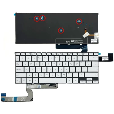 ASUS Zenbook S14 UX5406A UX5406S UM5406G backlit US keyboard white 4-screw