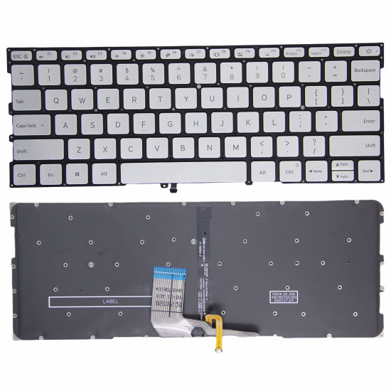 Xiaomi Air 13.3 161301 1604 1613 1703 1704 silver backlit OEM US keyboard - main product image