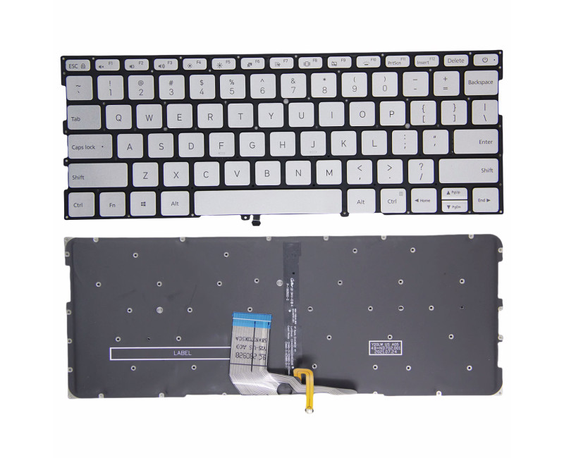 Xiaomi Air 13.3 161301 1604 1613 1703 1704 silver backlit OEM US keyboard - additional view 