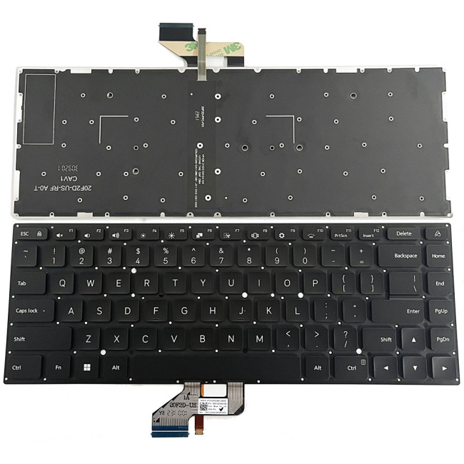 Xiaomi RedmiBook 16 Z3725X, 2024 2025 black backlit US keyboard - main product image