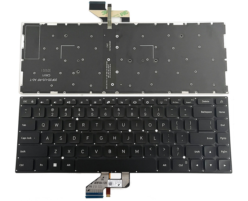 XIAOMI RedmiBook 16 2024 2025 Z3725X black backlit US keyboard - additional view 