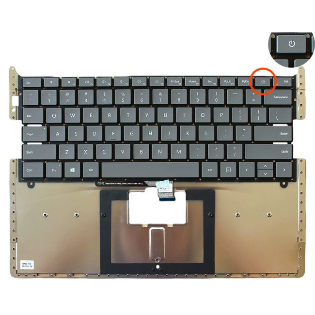 Microsoft surface laptop1 2 1769 1782 1770 1772 1790 US keyboard deep gray - main product image