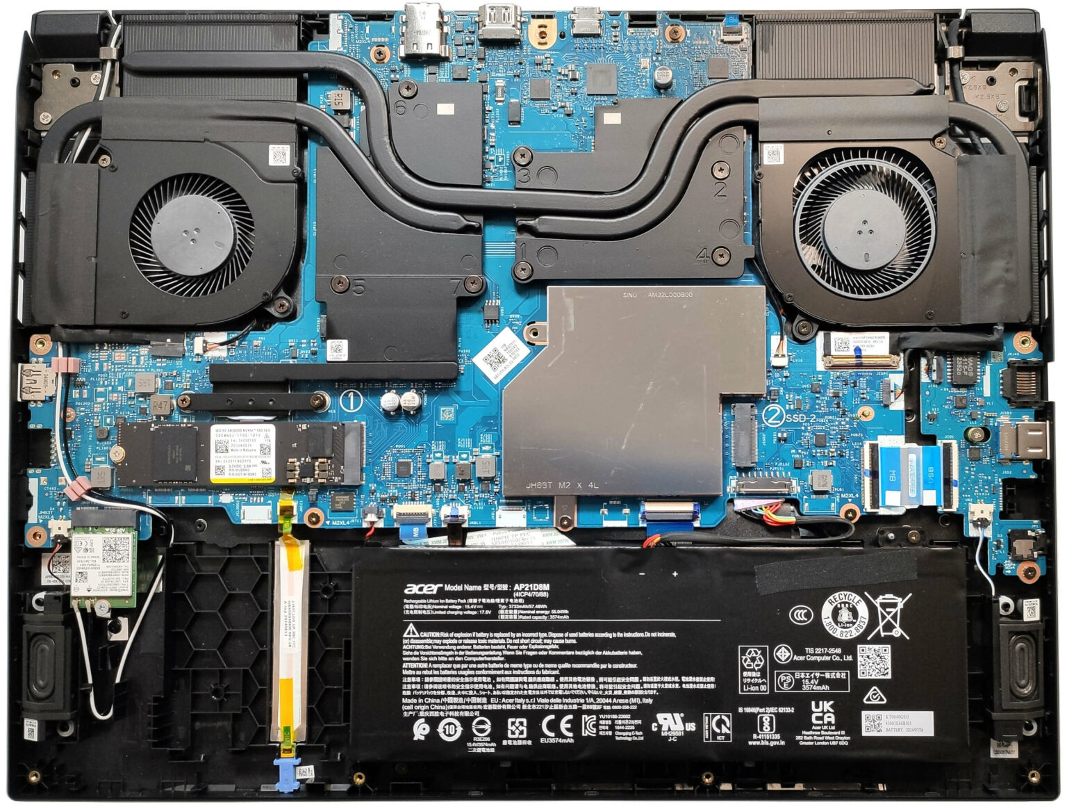Internal Photo of Acer Nitro V 16 ANV16-71 ANV16-41 CPU Fan original F1 (ACER ANV16-71)