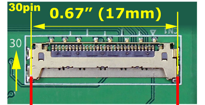 EDP 30 Pin 17mm connector