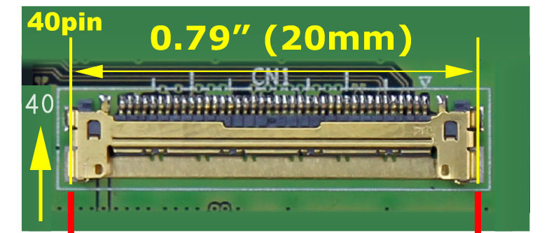 EDP 40 Pin 20mm connector